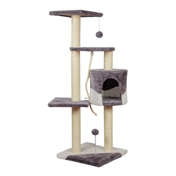 Mueble Rascador Para Gatos Casa Juguete Cuerda Arbol 112 Cm