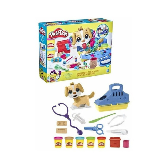 Set De Masa Hasbro Play-doh Veterinario Multicolor