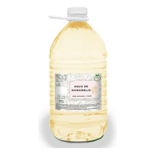 Agua De Hamamelis 100% Natural - Tónico Facial 4 Litros Tipo de piel Todo tipo de piel