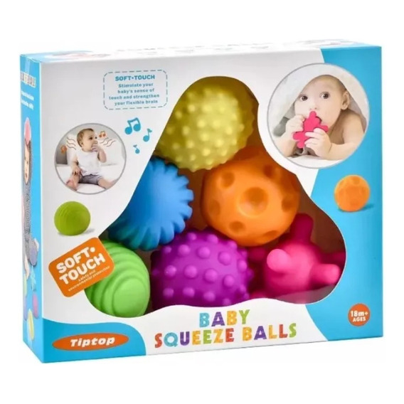 6 Pelotas Sensorial Para Bebe Full Calidad 