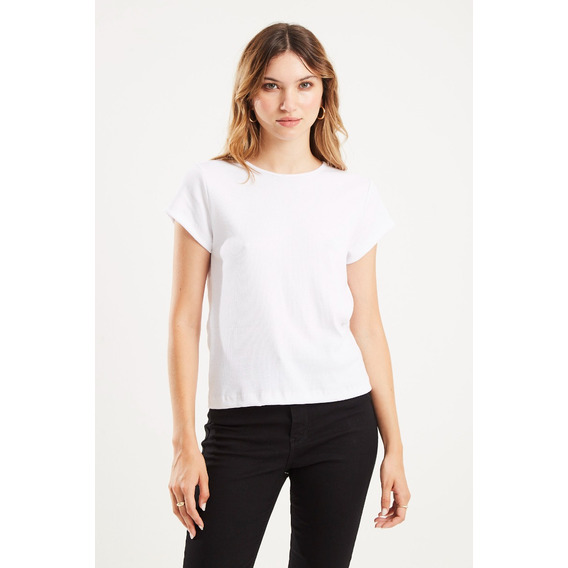 Remera Midi  Morley Escote Redondo - Blanco - Koxis Mujer