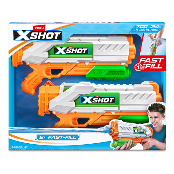 Zuru X-shot Pack Lanzadores De Agua Fast-fill Alcance 10m
