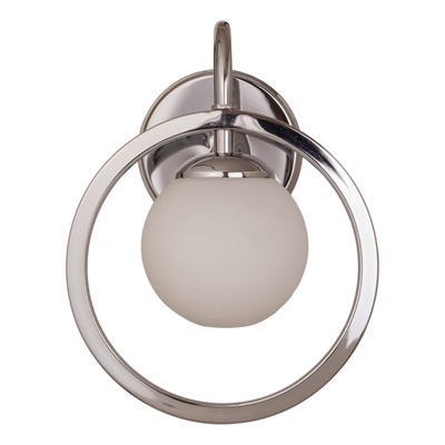 Aplique 1 Luz Cromo Con Globo Opal Apto Led G9 Emmyn Deco