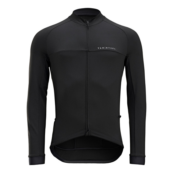 Jersey Manga Larga Ciclismo Hombre Triban Rc100 Negro Triban