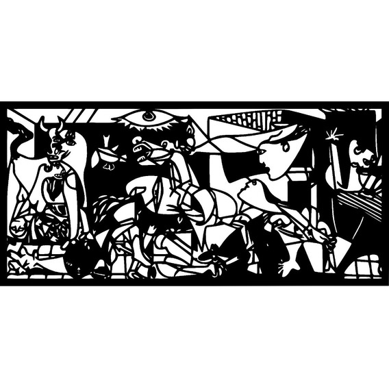 Cuadro Calado Guernica  En Mdf -  L33