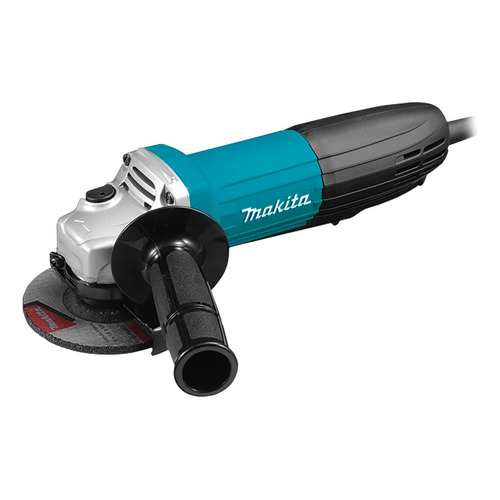 Miniesmeriladora angular Makita GA4534 color turquesa 720 W 120 V + accesorio