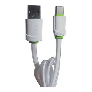 Cabo Reforçado Usb Kaidi Longo 3 Metros Carrega Rápido Cor Branco