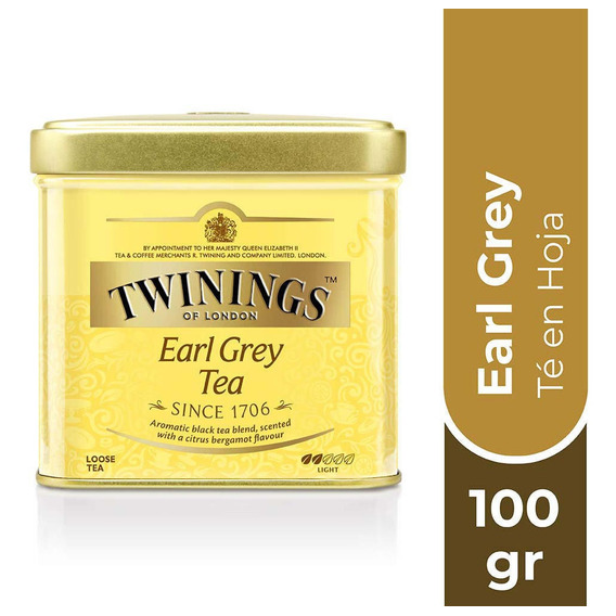 Twinings Té Earl Grey En Hoja (etiqueta Amarilla)  Caja 100g