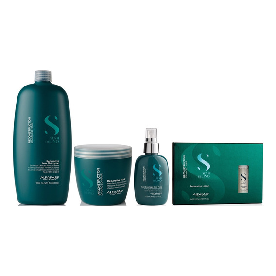 Shampoo Lt + Masc + Spray + Lotion Alfaparf Reconstruction