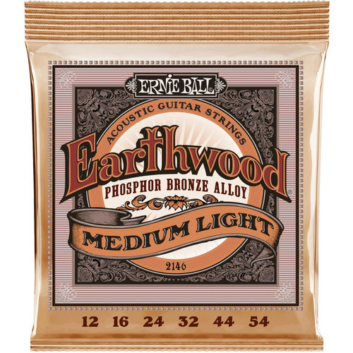 Ernie Ball Cuerdas Para Guitarra Acustica Phosphor Bronze Medium Light