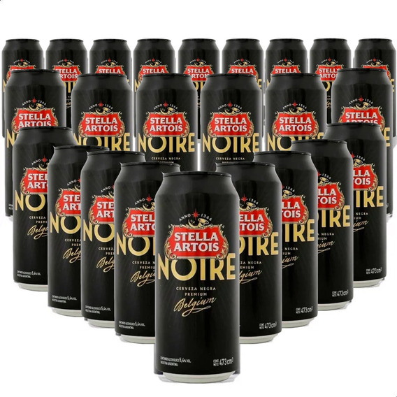 Cerveza Stella Artois Noire Negra 473ml X24 Unidades