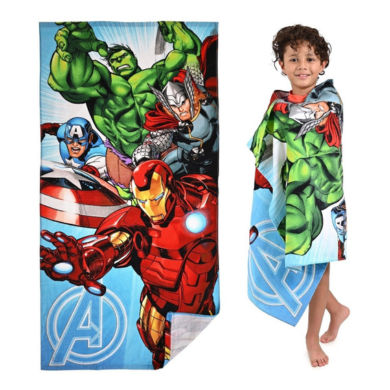 Toalla De Baño Infantil Niños Estampado Avengers Marvel