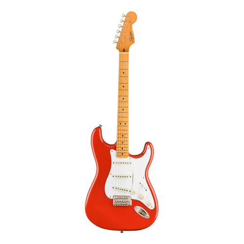 Guitarra eléctrica Squier by Fender Classic Vibe '50s Stratocaster de pino fiesta red poliuretano brillante con diapasón de arce