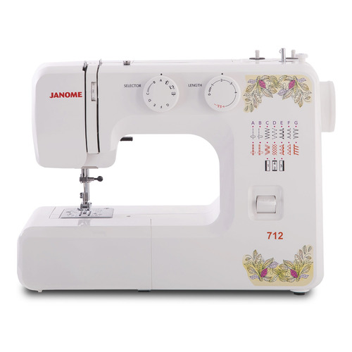 Máquina de coser recta Janome 712 portable blanca 220V - 240V