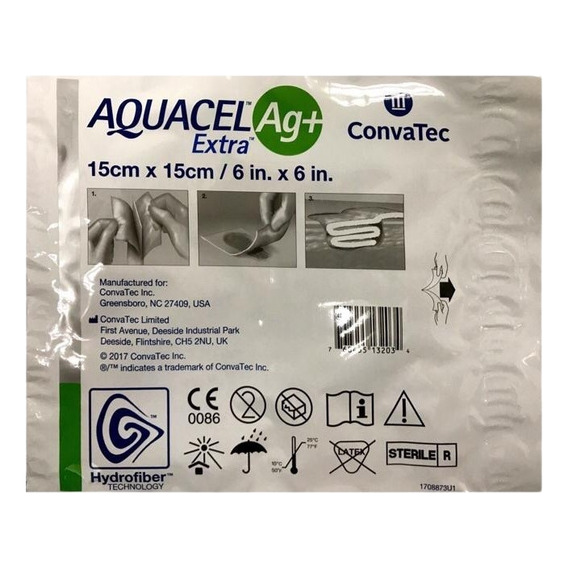 1 Aquacel Ag Extra 15cm X15cm Apósito Parche 100% Original