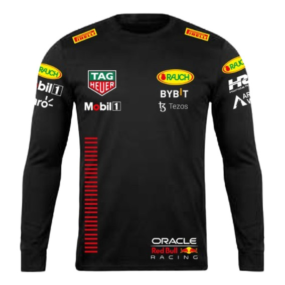 Polera Manga Larga Max Verstappen F1 Equipo Red Bull