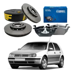  Kit Disco Pastilha Dianteiro Golf 1.6 1998 A 2006