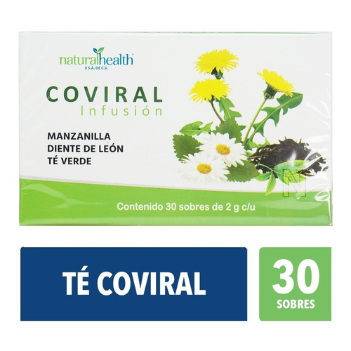 Té Infusión Coviral 30sob Natural Health Manzanilla Té Verde