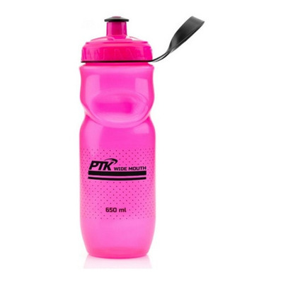 Garrafa Feminina Caramanhola Ptk 650ml Rosa + Suporte Bike