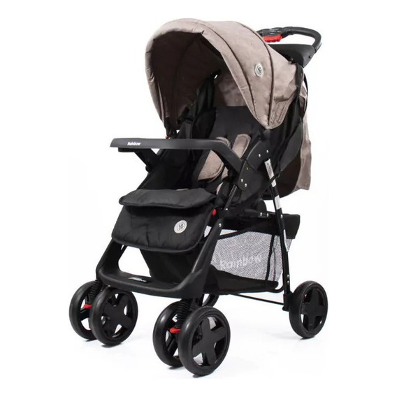 Cochecito de paseo Rainbow Dinamic travel system beige con chasis color negro