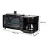 Horno Electrico 3 En 1 Maquina Cafetera Sarten Horno Plancha Negro