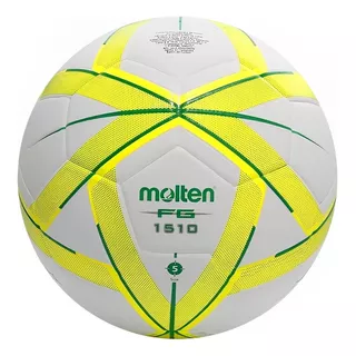 Balón Laminado Duro Molten Fútbol Forza F5g1510 No.5 Color Blanco/amarillo/verde