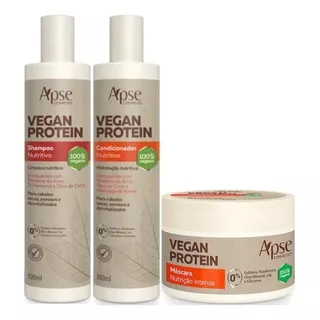  Apse Vegan Protein Shampoo E Condicionador E Máscara