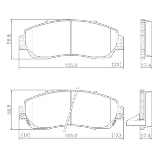 Pastillas De Freno (x4) Delanteras P/ Honda Crv