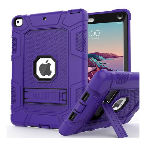 Funda Para iPad Mini 5/4 Rantice 3 Capas Shockproof Purple+b