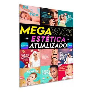 Pack De 515 Artes Editáveis Para Estética No Canva + Brindes