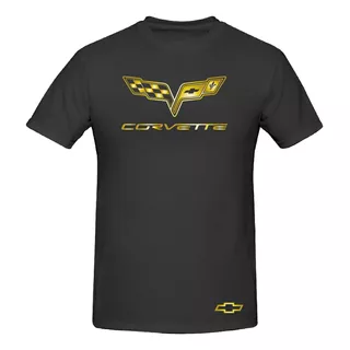 Playera Corvette Logo Gold 