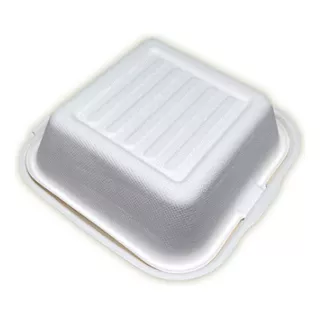 Contenedor Biodegradable Para Comida. 6 X 6. De Caña 400 Pzs