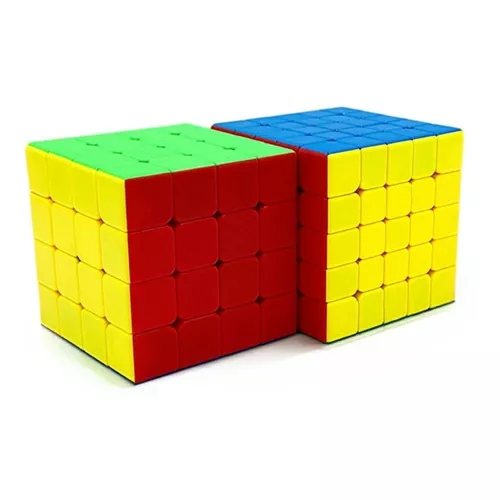 Kit Cubo Mágico Quebra Cabeça Profissional MoYu 2x2 3x3 4x4 - Cubo