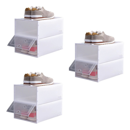 Pack 6 Caja Para Zapatos Organizador Armarble Apilable 