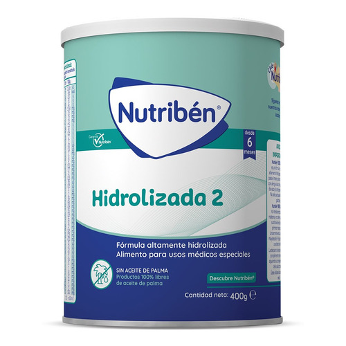 Leche de fórmula en polvo Alter Nutribén Hidrolizada 2 en lata de 1 de 400g a partir de los 6 meses