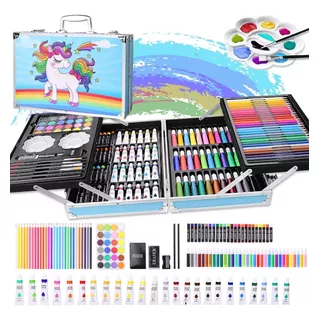 Set De Arte Profesional, Colores Lápices Kit Dibujo 145pcs 