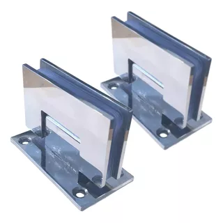 2 Dobradica Inox Porta Vidro Blindex Box Moderna Resistente