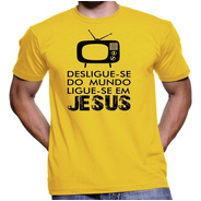 Camisa Camiseta Estampa Religiosa Ligue-se Em Jesus Deus Paz