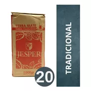 Yerba Mate Jesper Tradicional Sin Tacc Pack De 20 X 500 Gr