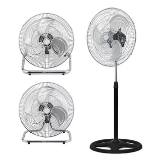 Ventilador Turbo 3 En 1 Tdesign Grande Bajo Consumo Piso Pared Pie