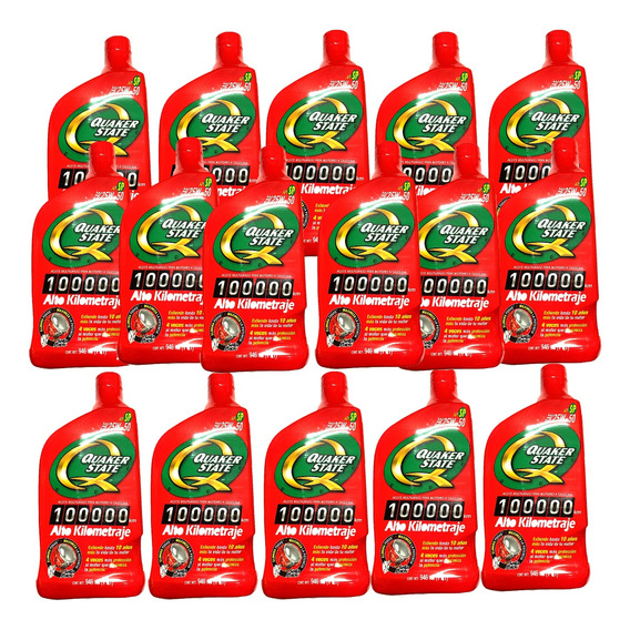 Aceite Quaker State Rojo 25w50 Alto Kilometraje 16pz