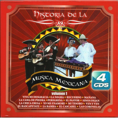 Historia De La Música Mexicana Volúmen 1 | 4 Cds Nuevo