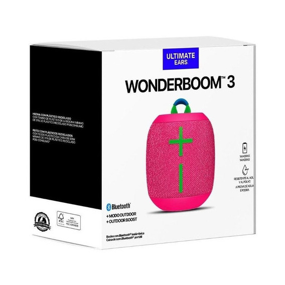 Parlante Ue Wonderboom 3 Bluetooth Ip67 Model Color Rosa