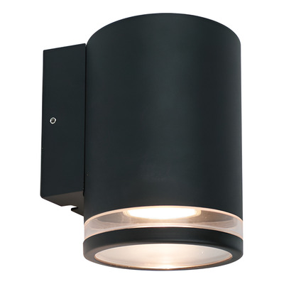 Aplique Unidireccional Exterior Denise Aluminio Negro Gu10