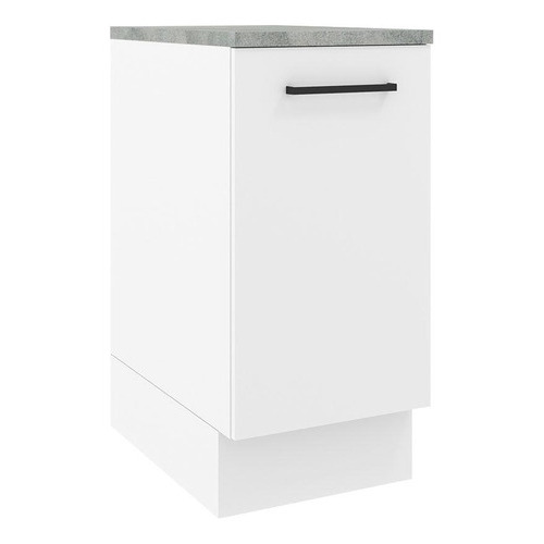 Mueble Mostrador Madesa Agata 40cm 1 Puerta Color Blanco