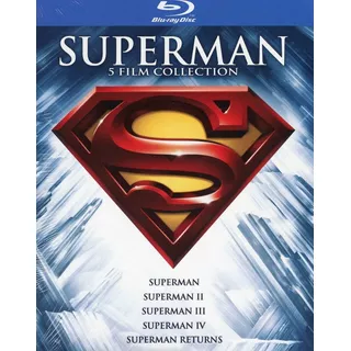 Blu-ray Coleção Superman 5 Filmes Dublado Lacrado