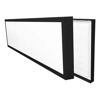 Painel Led 120x30 Retangular Sobrepor 48w Plafon 4000k Preto