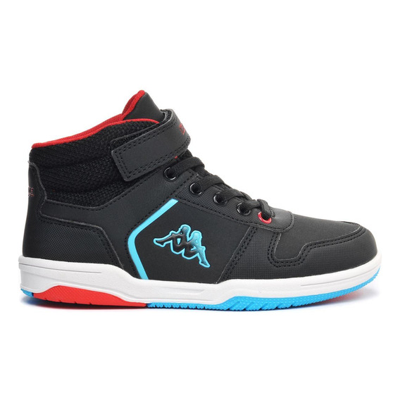 Zapatilla Teens Logo Kary Mid Ev Black Blue Red