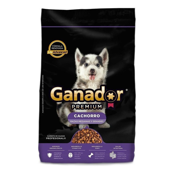 Alimento para perros Ganador Premium cachorro raza mediana/grande 20kg