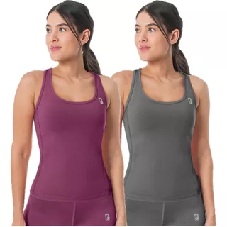 2 Pack Playera Licra Deportiva Dama, Tank Top, Gym 2003